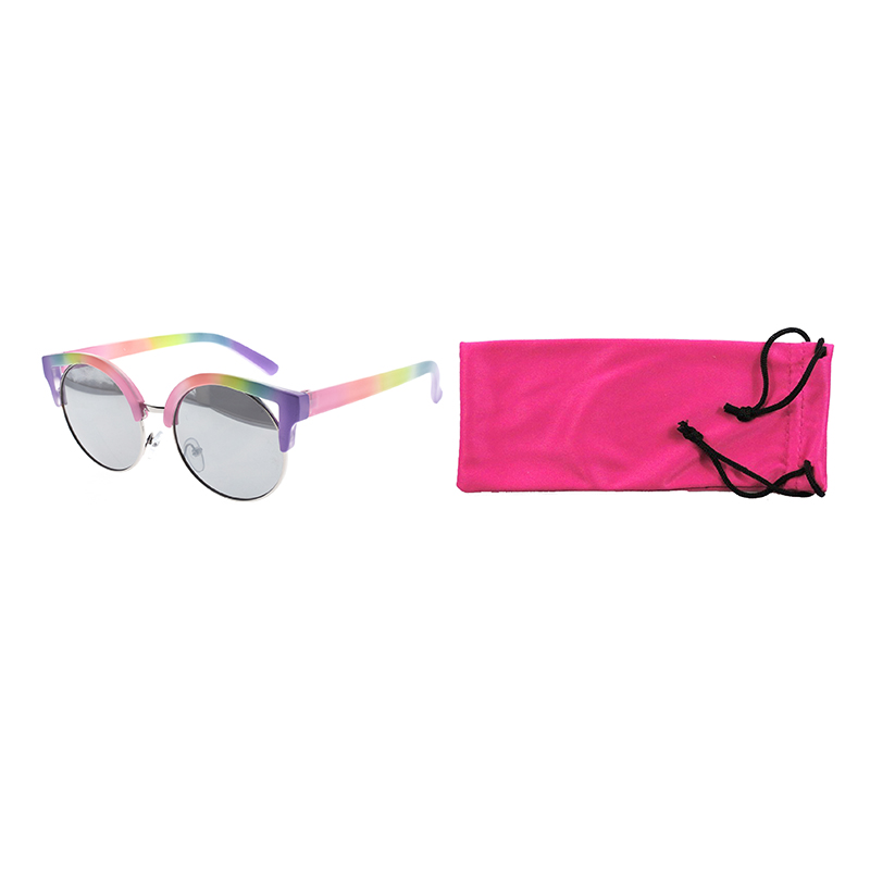 kids Girl Plastic & Metal Fashion Sunglasses & MicrofiberPouch KB134