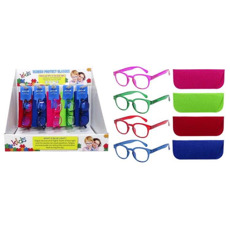 Kids Blue Blocking Glasses Counter Display 30 Pcs Package