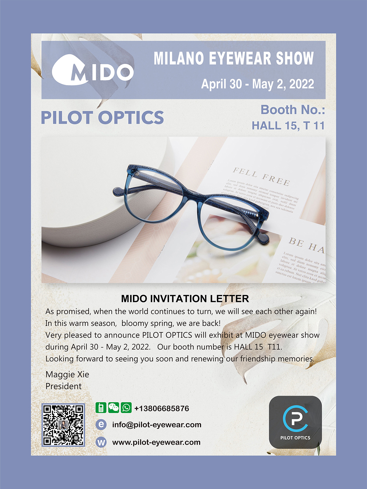 MIDO INVITITION LETTER-OPTICAL FRAMES